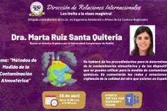 La clase estuvo dirigida a estudiantes de la Lic. en Ingeniería Ambiental.