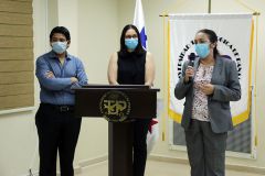 La Vicerrectora de Vida Universitaria, Ing. Vivian Valenzuela dio las palabras de inauguración.