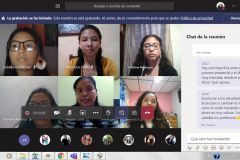 Estudiantes de Ingeniería Civil en el curso que se desarrolló a través de la Plataforma Microsoft Teams.