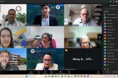 sesión virtual con los organizadores y expositores de la UTP y Unilibre de Colombia