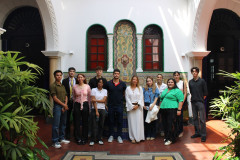 Delegación de la UTP y estudiantes internacionales durante su recorrido cultural. 