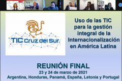 TIC Cruz del Sur es el fortalecimiento institucional en el ámbito de la cooperación internacional entre universidades. 