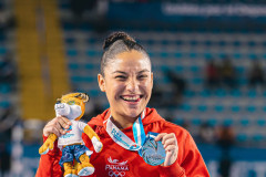 Mariam Sanjur, guardameta de la selección femenina de Futsal de Panamá que obtuvo Medalla de Plata en los XII Juegos Centroamericanos Guatemala 2025.