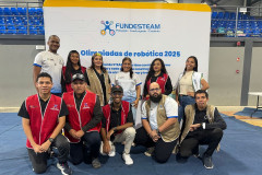 Esther Vallejos, estudiante de la Licenciatura en Ingeniería Eléctrica y Electrónica del Centro Regional de Veraguas, participó como jueza en la cuarta sede regional de la World Robot Olympiad Panamá 2025, el 15 de julio