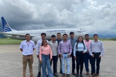 Estudiantes de las carreras de Licenciatura en Ingeniería Mecánica y Licenciatura en Mecánica Industrial del Centro Regional de Veraguas, realizaron una gira académica al Hangar de Copa Airlines en el Aeropuerto Internacional de Tocumen, el 13 de junio.