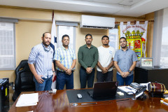 La Subdirección de Investigación, Postgrado y Extensión del Centro Regional de Veraguas sostuvo una reunión con el Ing. Eric Jaén, alcalde del distrito de Santiago, el lunes 14 de julio. Créditos: Alcaldía de Santiago.