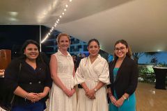 Mgtr. Evelyn Obregón y Lcda. Jaqueline Barsallo de la DRI UTP, Embajadora de Canadá en Panamá, Kim Ursu y Marta Gordón Vicecanciller de la República. 