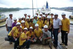 Grupo de Estudiantes de la UTP - Azuero en visita al Canal de Panamá.