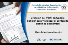 Presentación de la Jornada Nacional de Capacitación para Visibilizar la Producción Científico-Académica.