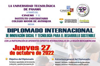 Invitación al Diplomado de Innovación Social y Tecnología para el Desarrollo Sostenible.