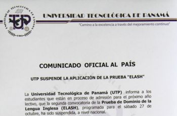 Comunicado que se refiere a la suspensión de la prueba Elash.