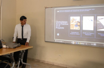 Estudiante Ángel Prado, de la Licenciatura en Edificaciones de la Facultad de Ingeniería Civil