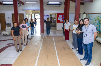 Elaboración de los diseños que serían utilizados en la confección de las alfombras.
