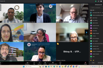 sesión virtual con los organizadores y expositores de la UTP y Unilibre de Colombia