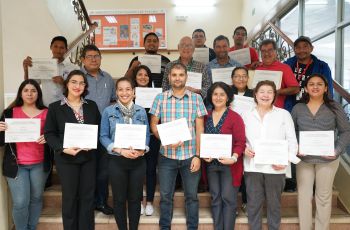 Participantes con certificados en el taller ¨Uso de la Hidrología Isotópica¨