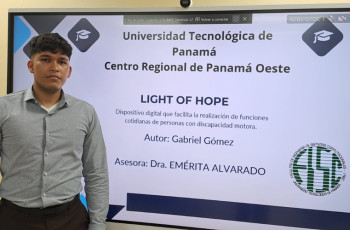 Gabriel F. Gómez, estudiante de la Licenciatura en Ingeniería de Sistemas y Computación de la FISC. 