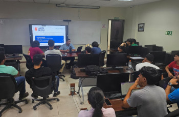 Durante la reunión, se presentaron los objetivos, fases y oportunidades de aprendizaje que ofrece el hackatón. Durante la reunión, se presentaron los objetivos, fases y oportunidades de aprendizaje que ofrece el hackatón.