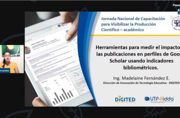Capacitación de herramientas en Medición por la Ing. Madelaine Fernández de UTP RIDDA.
