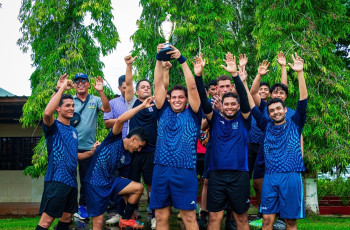 La nómina del equipo “Veteranos F.C.”, de la Facultad de Ingeniería Civil, logró coronarse como campeón.