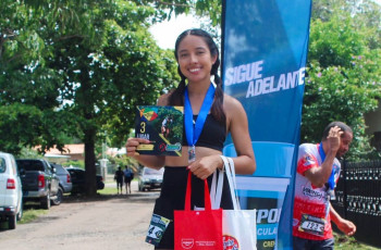 Garolin Batista, estudiante de la Licenciatura en Ingeniería de Sistemas y Computación del Centro Regional de lVeraguas, tuvo una destacada participación en la cuarta edición del Trillo Solidario, el 29 de junio.