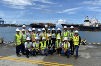 Estudiantes de I, II y IV Año de la Facultad de Ingeniería Industrial del Centro Regional de Veraguas realizaron una gira académica al Operador Portuario PSA, Panama Internacional Terminal, el 3 de julio.