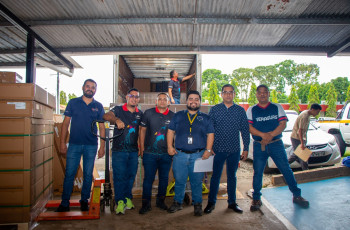 El Centro Regional de Veraguas recibió 10 pantallas interactivas Huawei para la ejecución del Proyecto Desarrollo del Hub de Formación para la Transformación Digital, el 3 de julio.