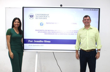 Lic. Jennifer Rivas y Dr. Francisco Arango profesor asesor de esta investigación
