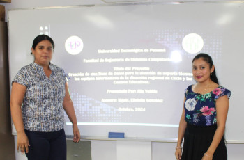 Mgtr. Elisleila González junto a estudiante Alis Valdés