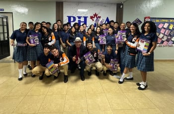 Estudiantes del Colegio Panamá Heights International Academy participan de la charla del promoción del SIU 