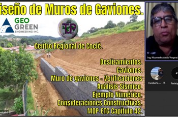 Capacitación impartida por el Ingeniero Nicomedes Alexis Vergara, Docente UTP, Coordinador Comisión de Geotecnia