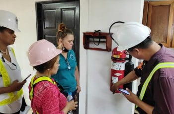 Inspección de extintores en la extensión de Panamá Oeste. 