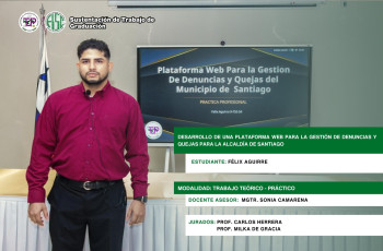 La sustentación se realizó en la Sala de Conferencias I.