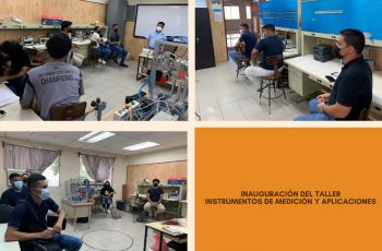 Estudiantes recibiendo curso de taller en instrumentos de medición y aplicaciones