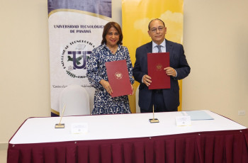 Firma de convenio entre la UTP y DHL.